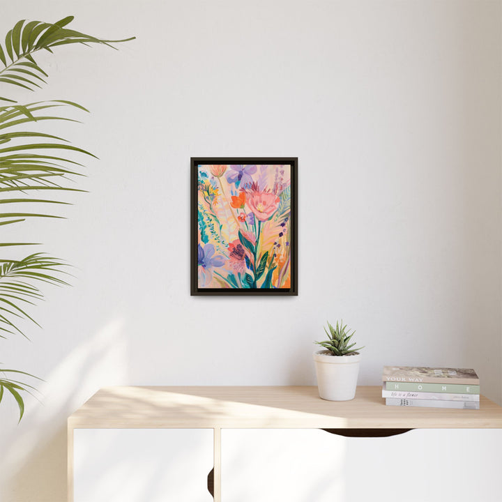 Canvas Wall Art - Sustainably Made Framed Wall Art - Happy Flowers
