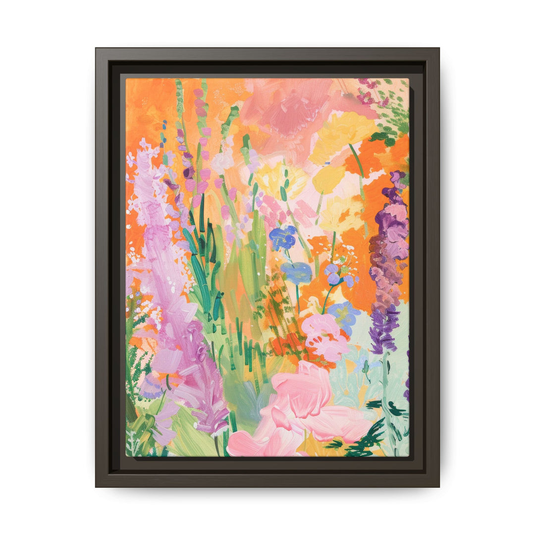 Canvas Wall Art - Sustainably Made Framed Wall Art - Bright Garden