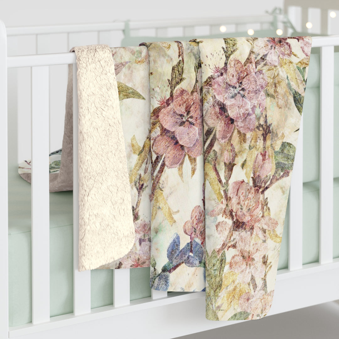 Sherpa Fleece Blanket - Faded Garden