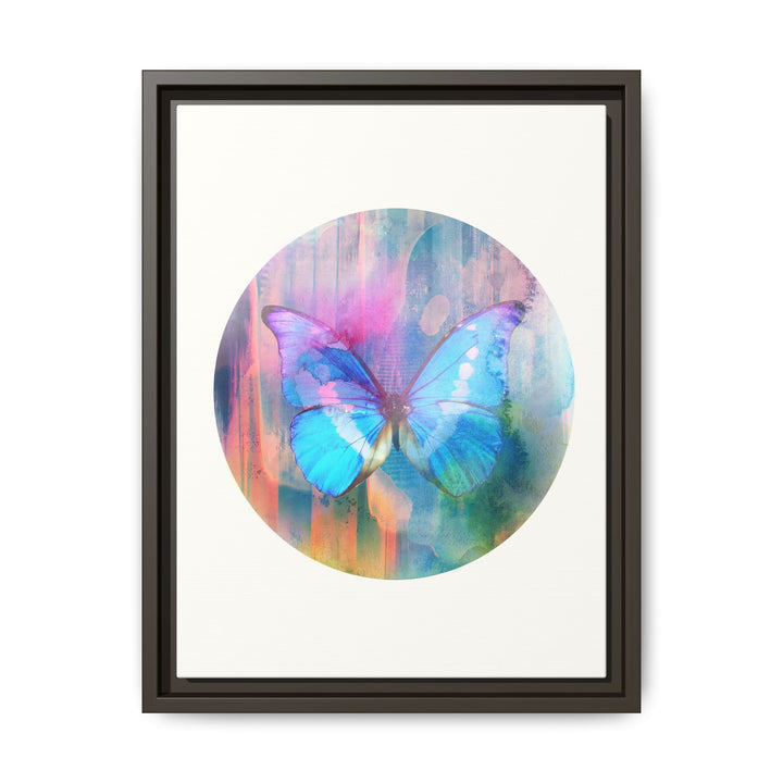 Canvas Wall Art - Sustainably Made Framed Wall Décor - Electric Blue Butterfly