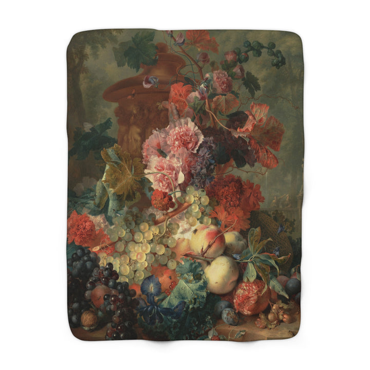 Sherpa Fleece Blanket - Vintage Flowers