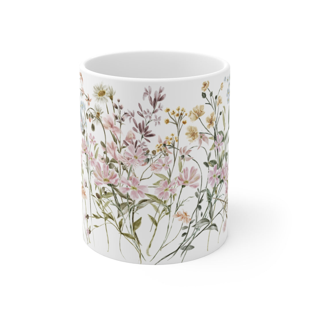 Watercolor Floral Coffee Mug – 11 oz BPA-free