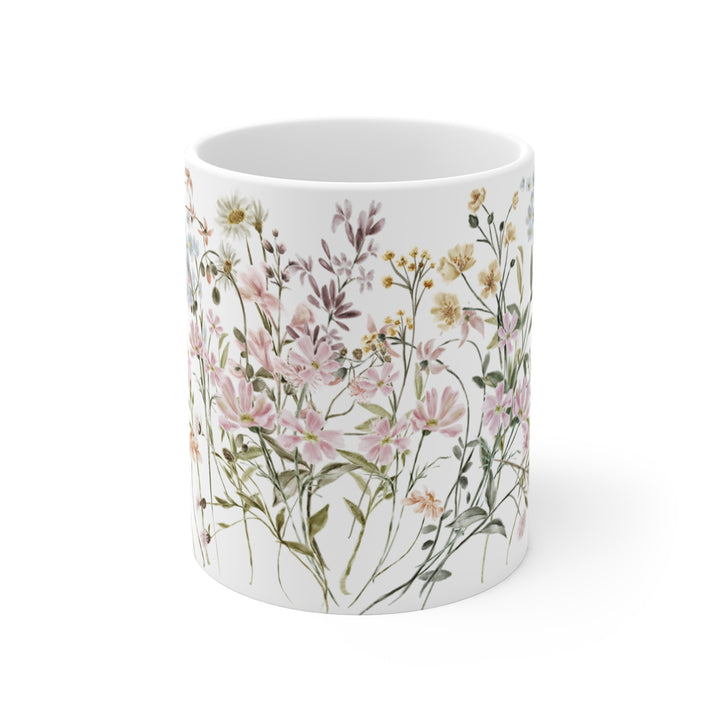 Watercolor Floral Coffee Mug – 11 oz BPA-free