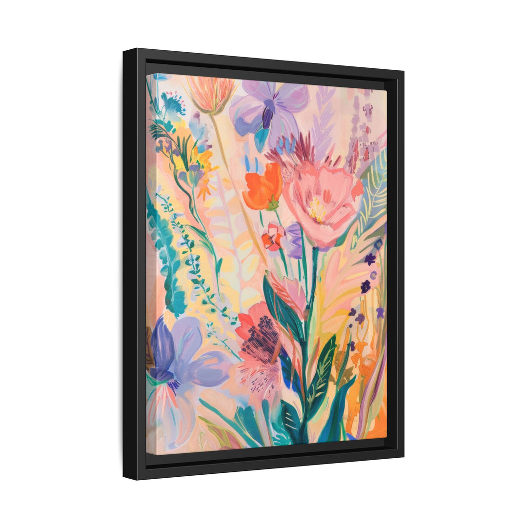 Canvas Wall Art - Sustainably Made Framed Wall Art - Happy Flowers