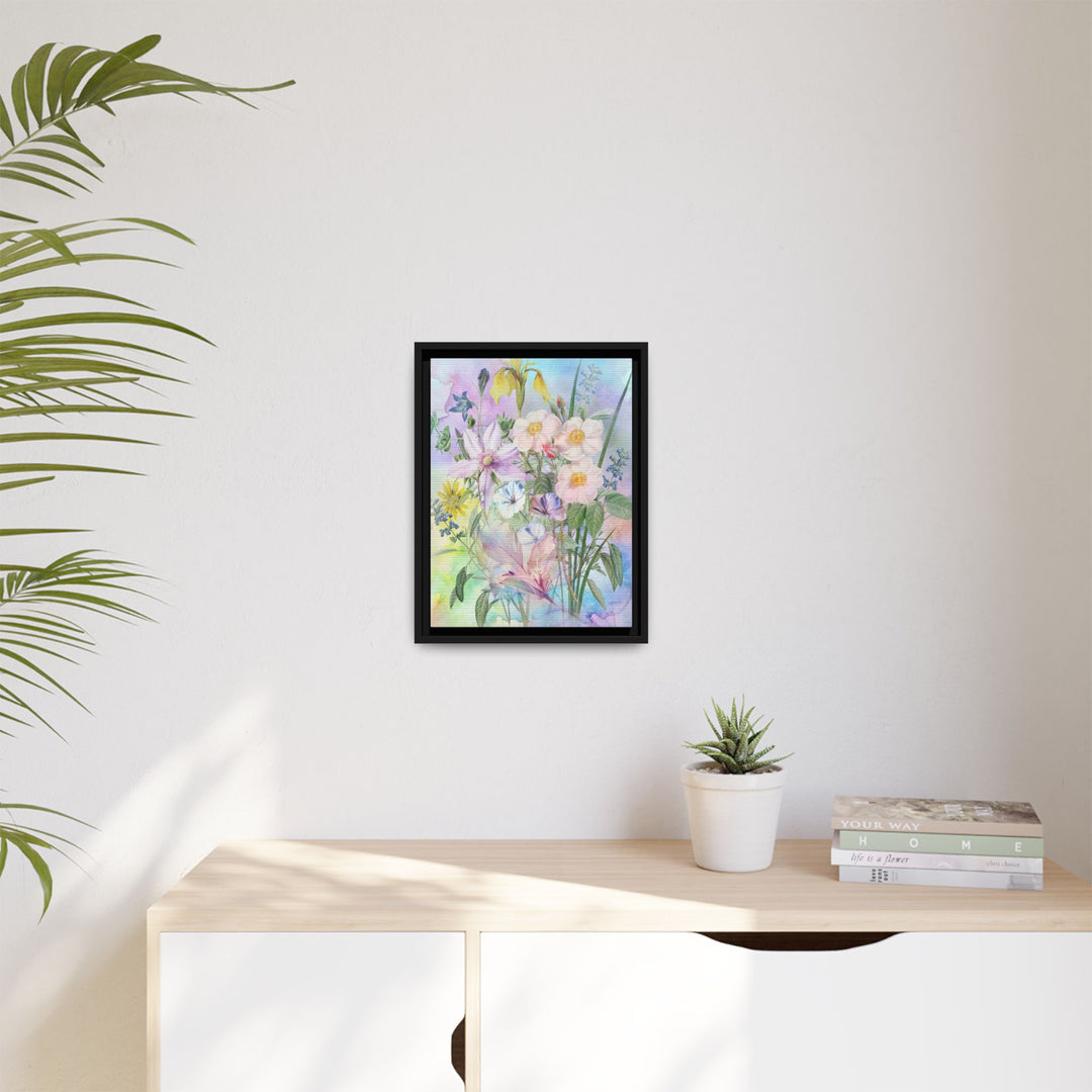 Canvas Wall Art - Sustainably Made Framed Wall Art - Wild Rose Garden