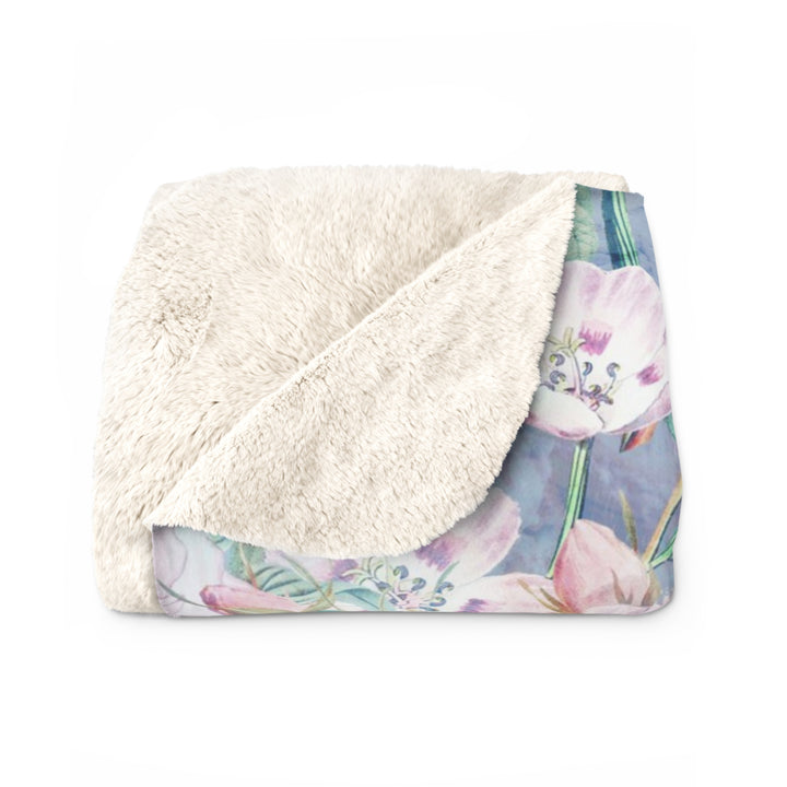 Sherpa Fleece Blanket - Rose Delight