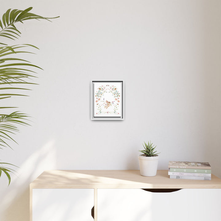 Canvas Wall Art - Sustainably Made Framed Wall Art - Baby Bunny Wreath