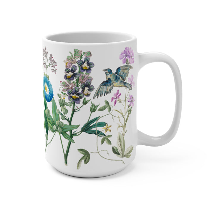 Mug 15oz - BPA-free - Flowers & Birds