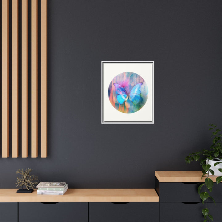 Canvas Wall Art - Sustainably Made Framed Wall Décor - Electric Blue Butterfly
