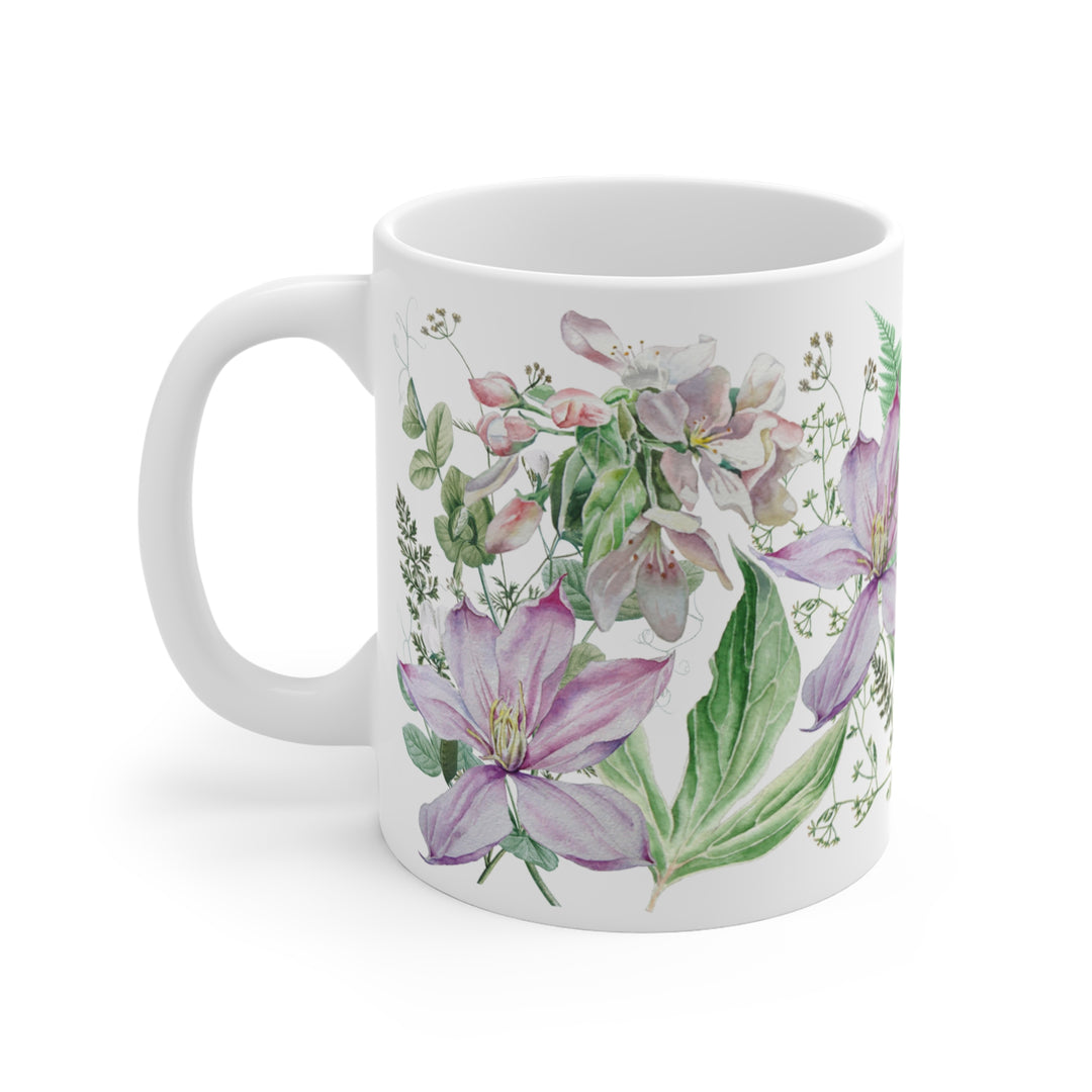 Mug 11oz - Cherry Blossom and Clematis