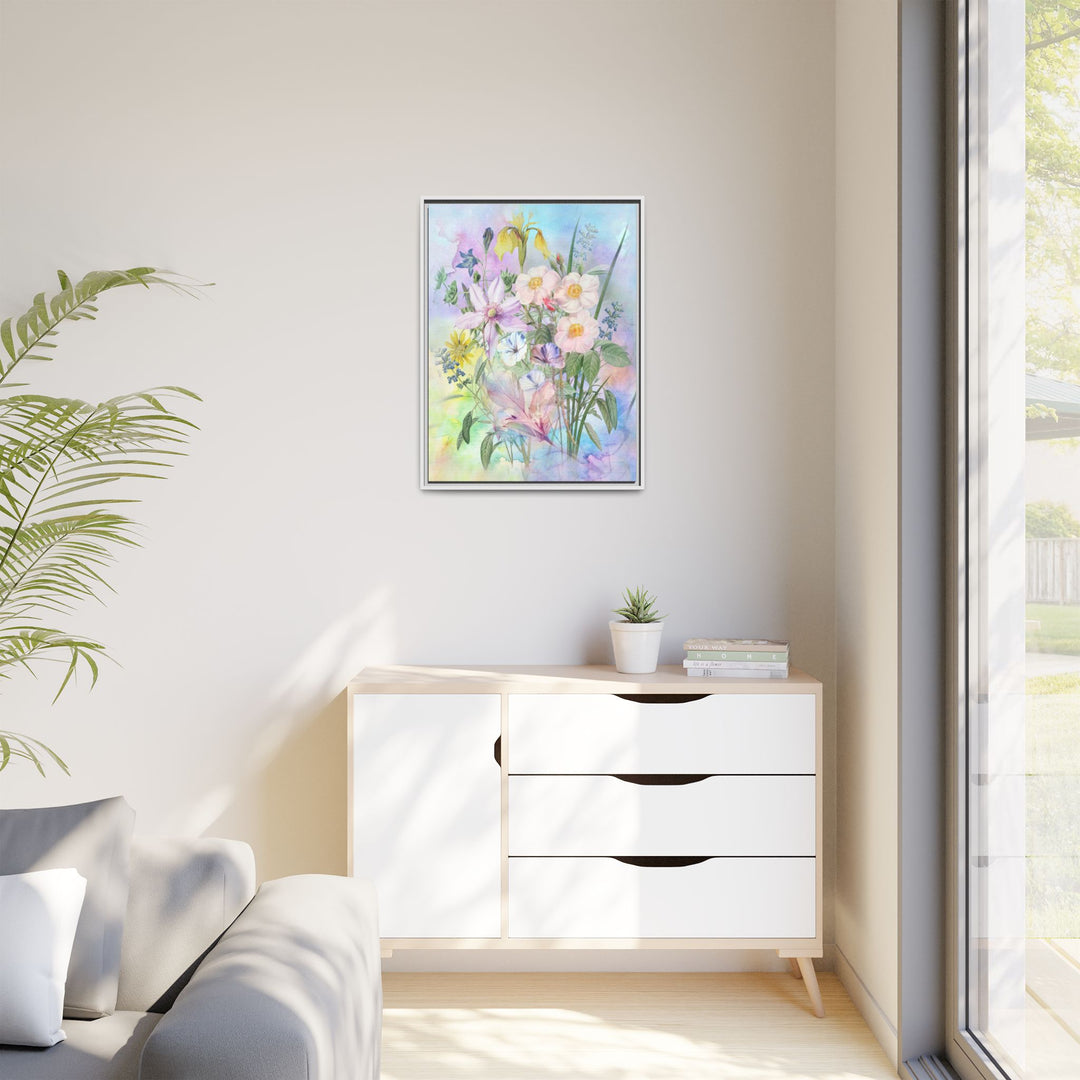 Canvas Wall Art - Sustainably Made Framed Wall Art - Wild Rose Garden