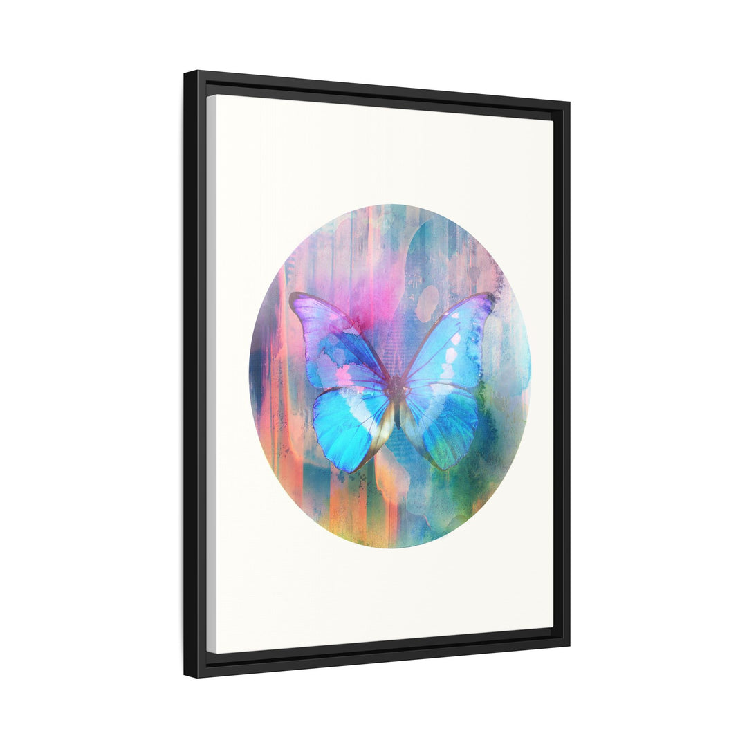 Canvas Wall Art - Sustainably Made Framed Wall Décor - Electric Blue Butterfly