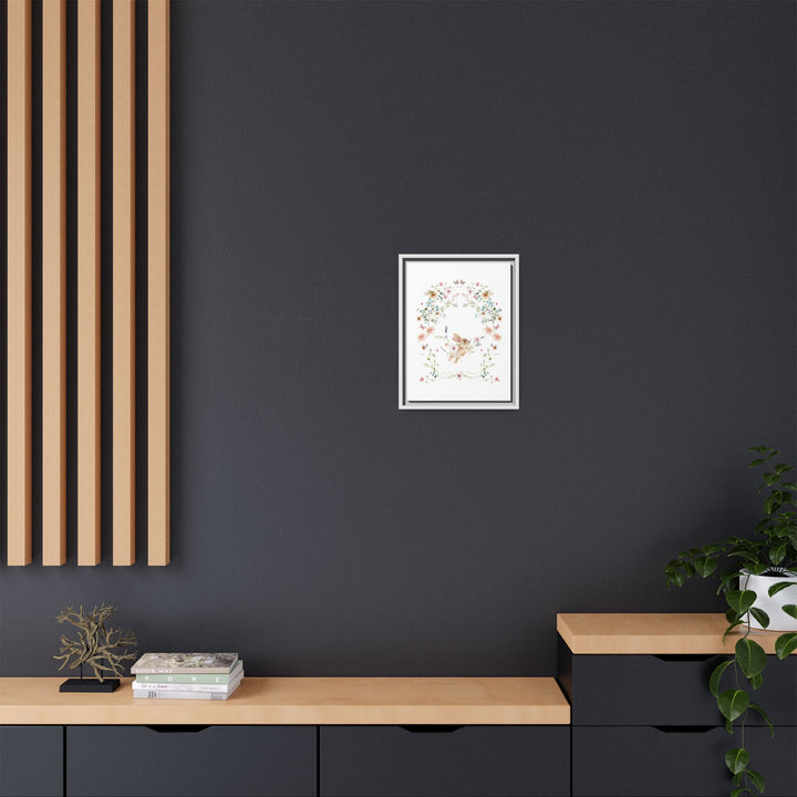 Canvas Wall Art - Sustainably Made Framed Wall Art - Baby Bunny Wreath