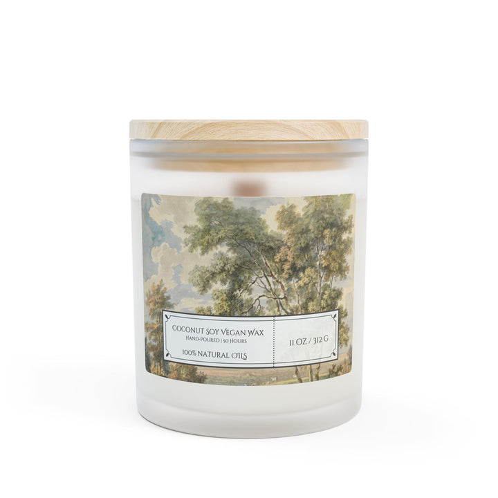 Frosted Glass Candle - 11oz - Vegan Wax - Forest