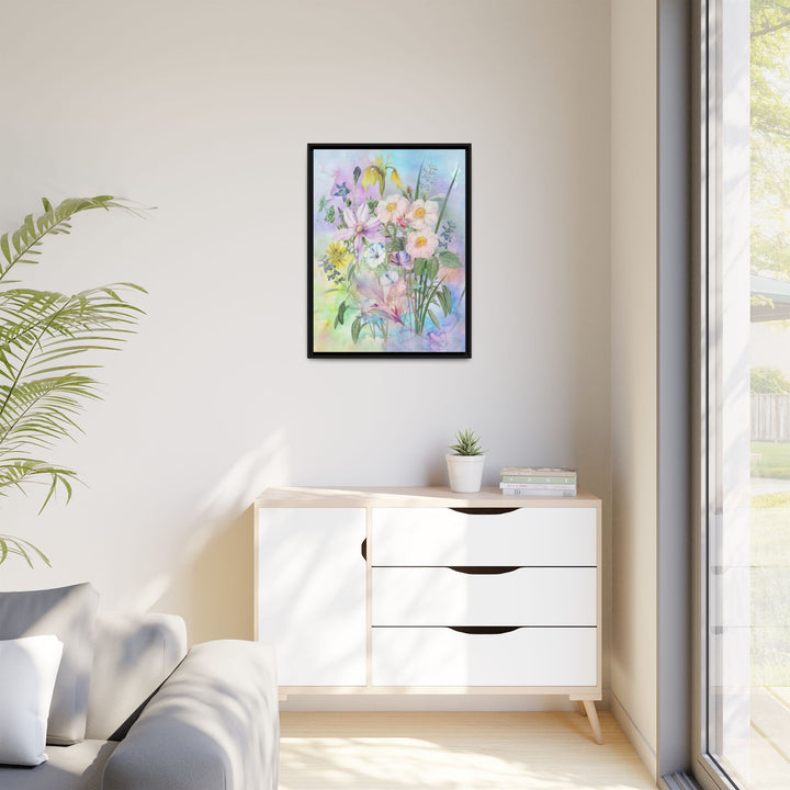 Canvas Wall Art - Sustainably Made Framed Wall Art - Wild Rose Garden