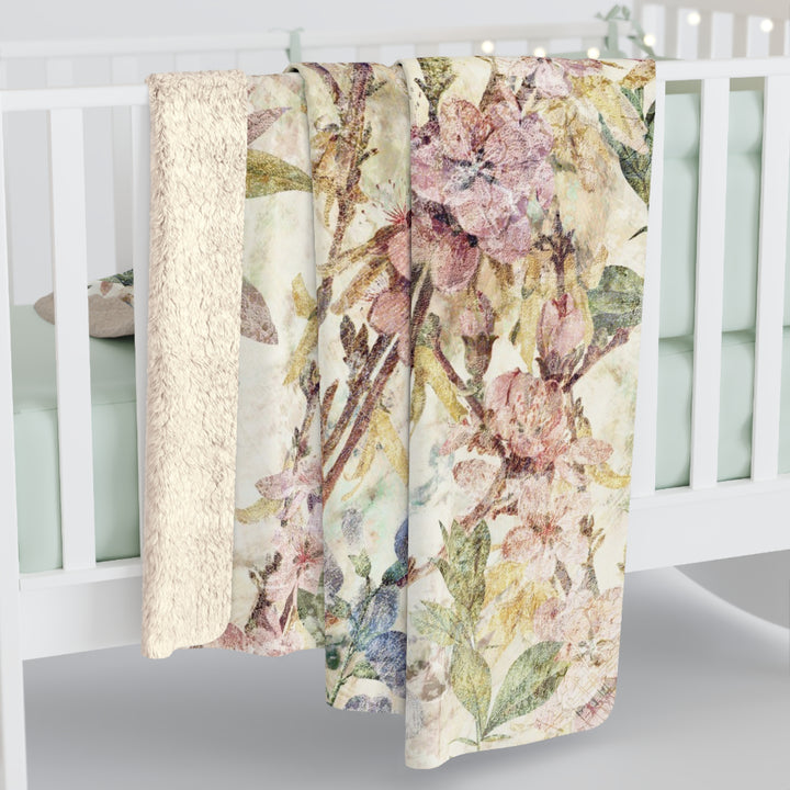 Sherpa Fleece Blanket - Faded Garden