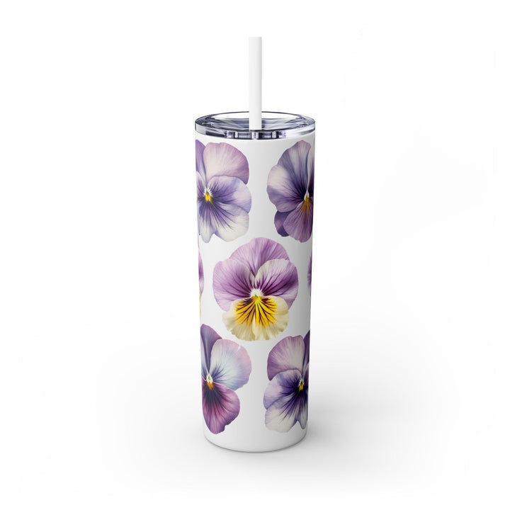Tumbler - BPA-Free - Purple Pansies