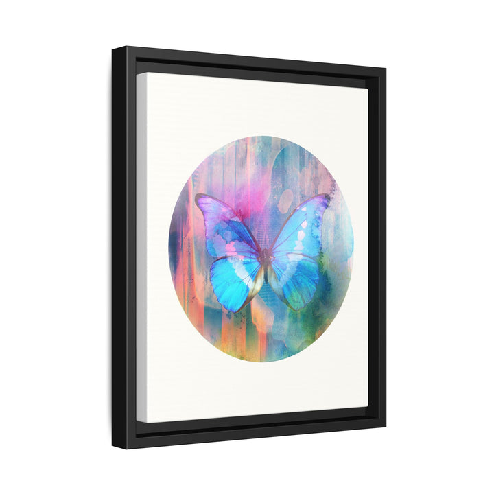 Canvas Wall Art - Sustainably Made Framed Wall Décor - Electric Blue Butterfly