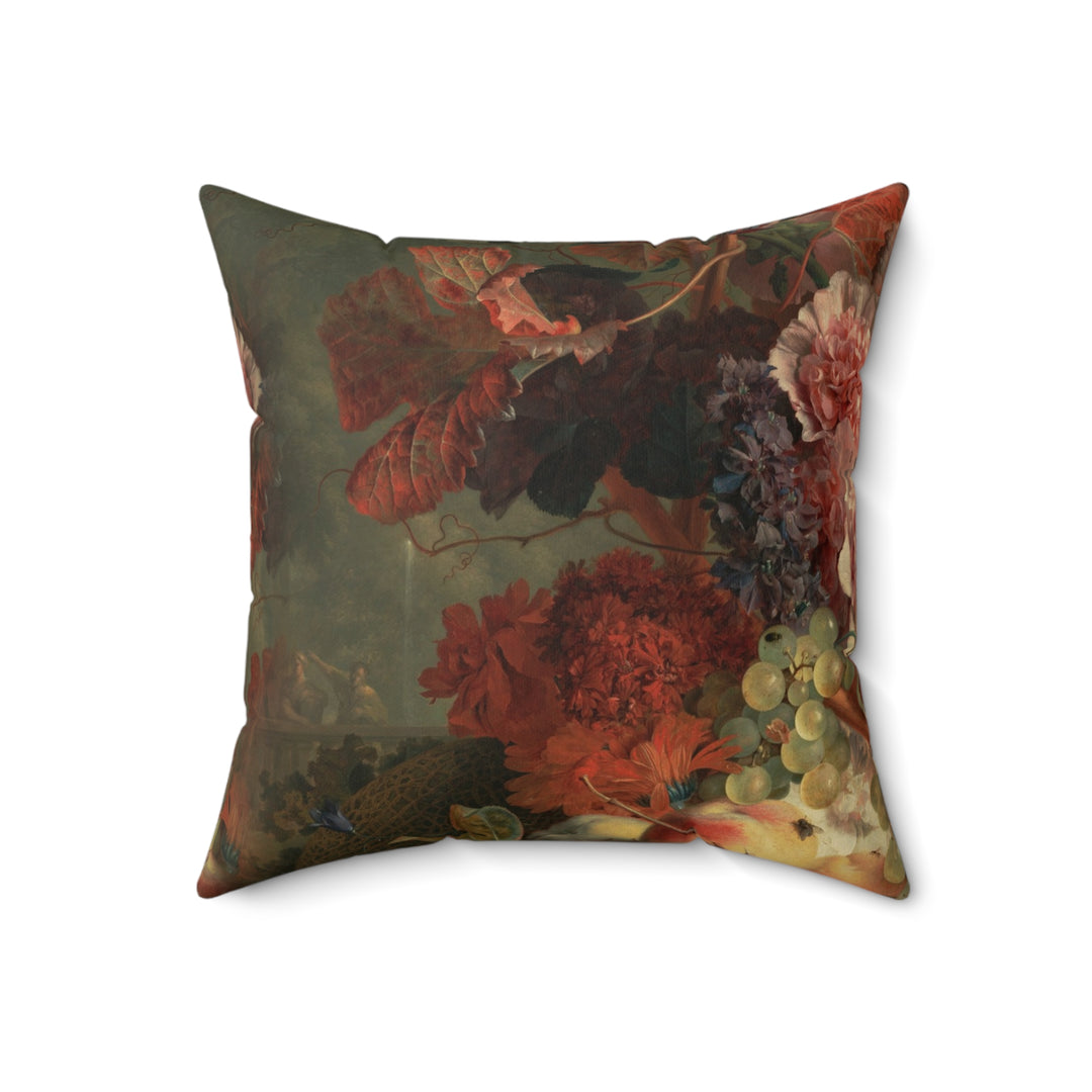 Luxury Faux Suede Pillow - Flower Still Life