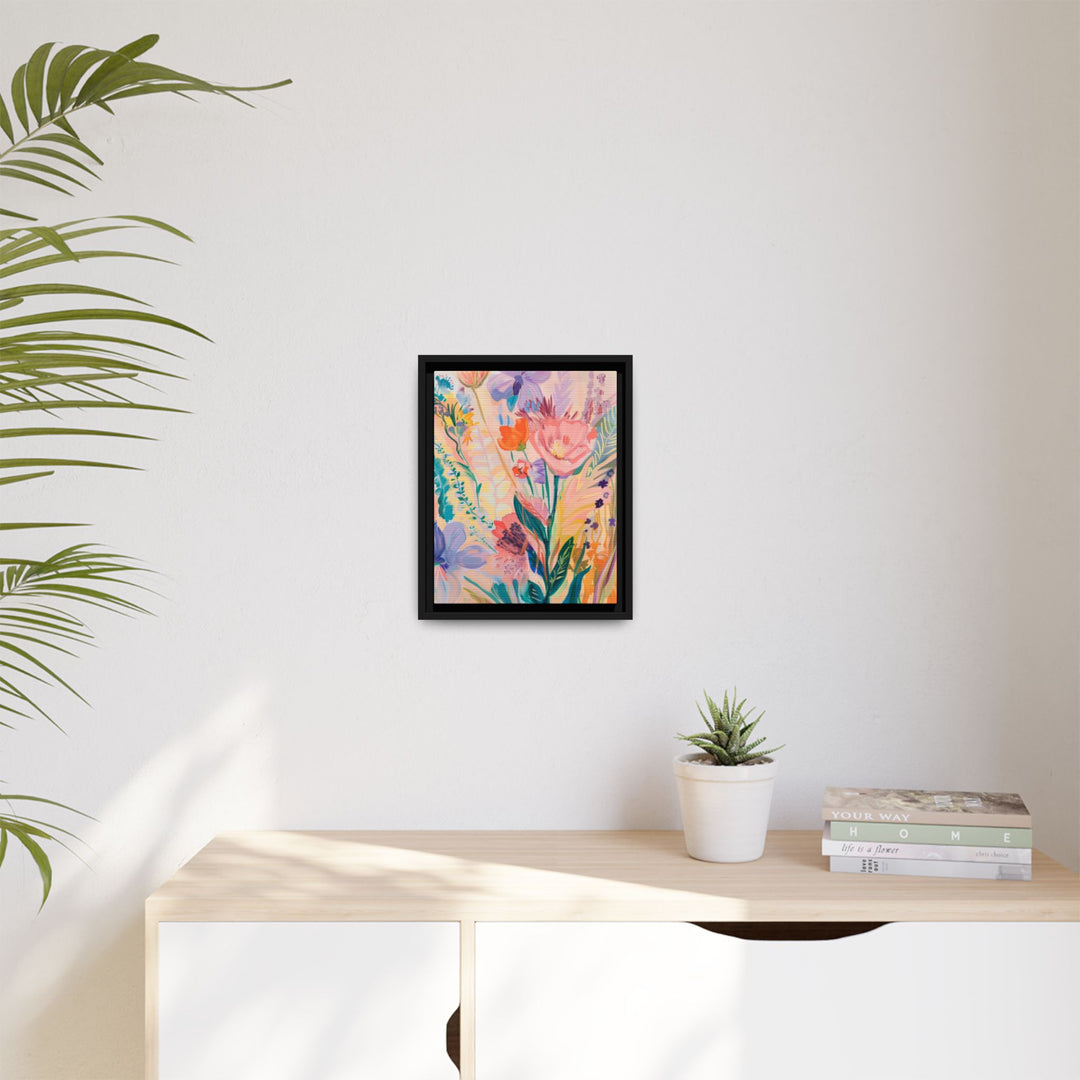 Canvas Wall Art - Sustainably Made Framed Wall Art - Happy Flowers