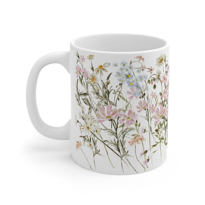 Watercolor Floral Coffee Mug – 11 oz BPA-free
