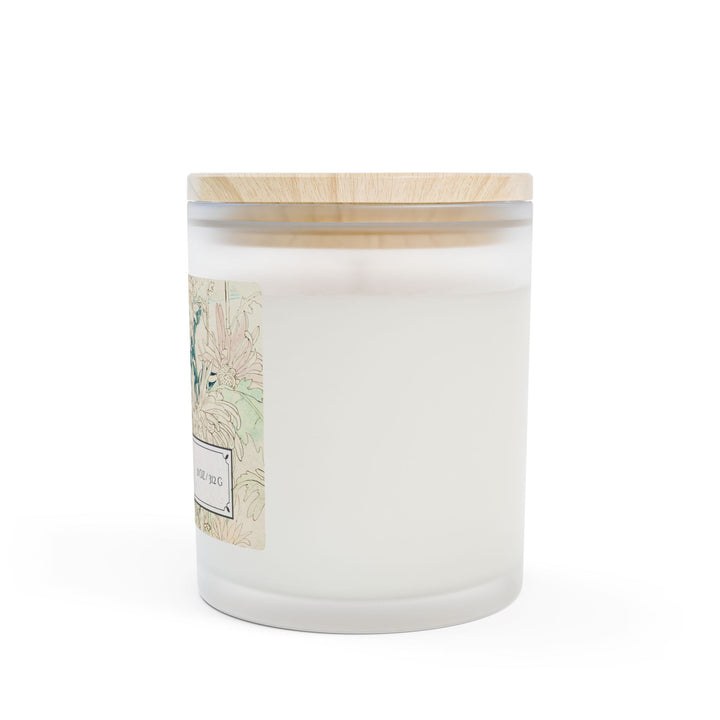 Frosted Glass Candle - 11oz - Soy Wax - Chrysanthemum