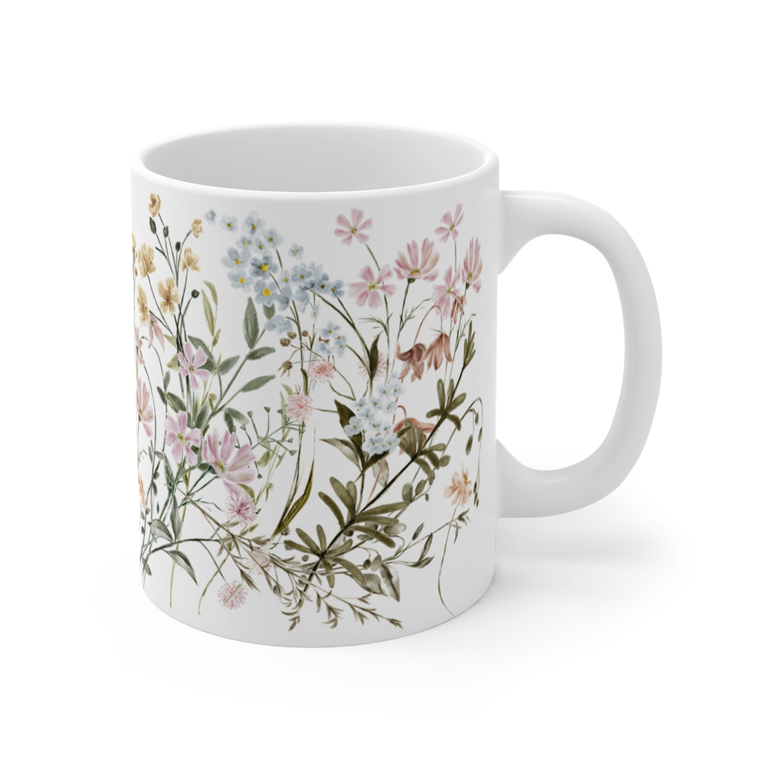 Watercolor Floral Coffee Mug – 11 oz BPA-free