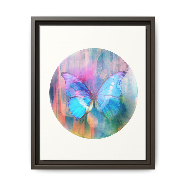 Canvas Wall Art - Sustainably Made Framed Wall Décor - Electric Blue Butterfly