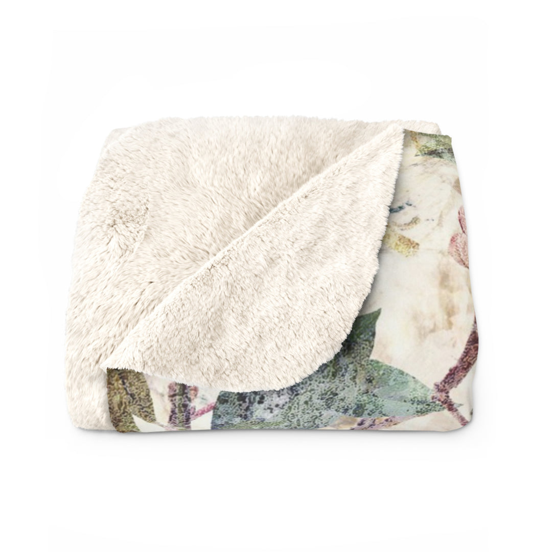 Sherpa Fleece Blanket - Faded Garden