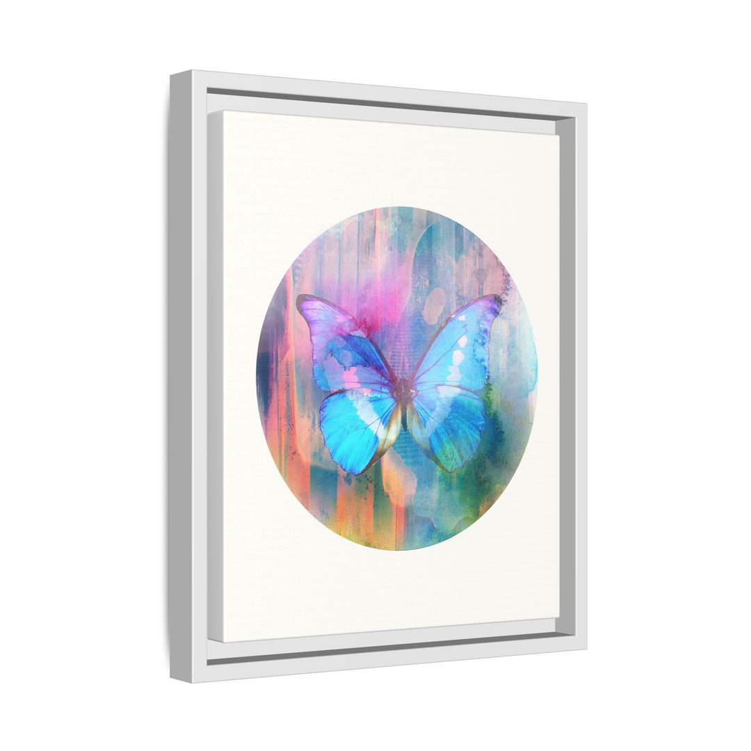 Canvas Wall Art - Sustainably Made Framed Wall Décor - Electric Blue Butterfly