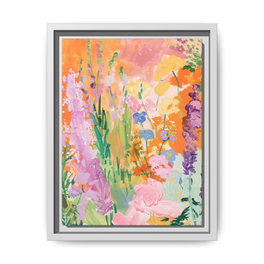 Canvas Wall Art - Sustainably Made Framed Wall Art - Bright Garden
