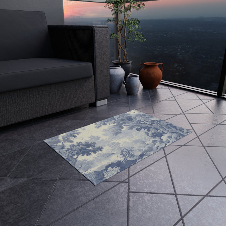 Elegant Floral Outdoor Rug - Devon Forest