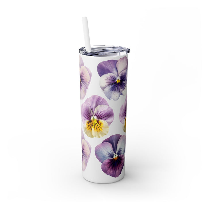 Tumbler - BPA-Free - Purple Pansies