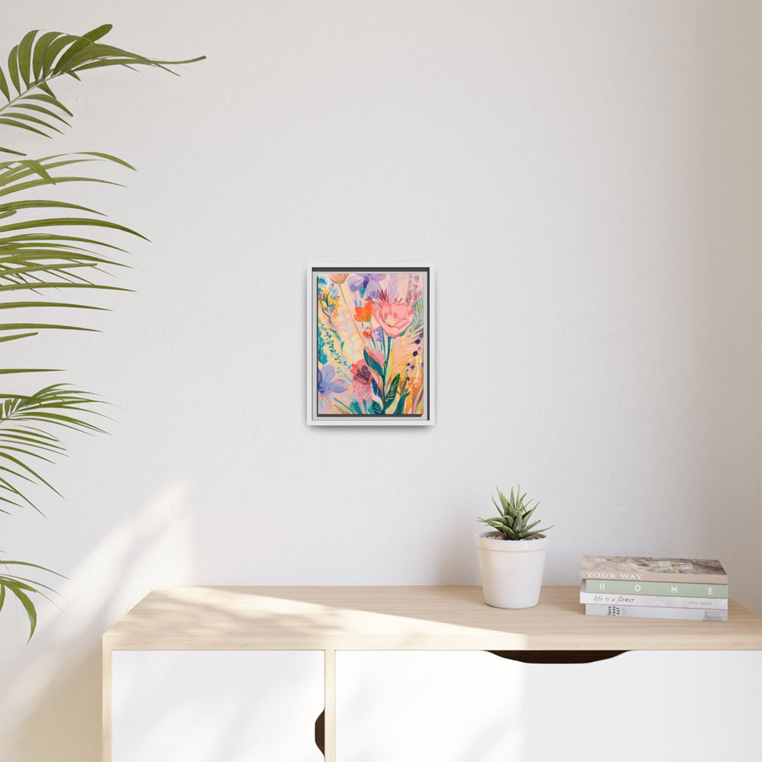 Canvas Wall Art - Sustainably Made Framed Wall Art - Happy Flowers