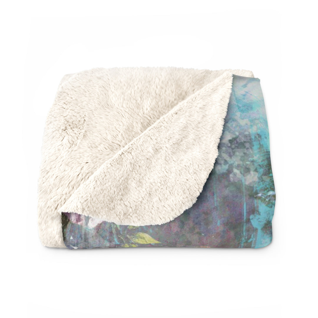 Sherpa Fleece Blanket - Amaryllis