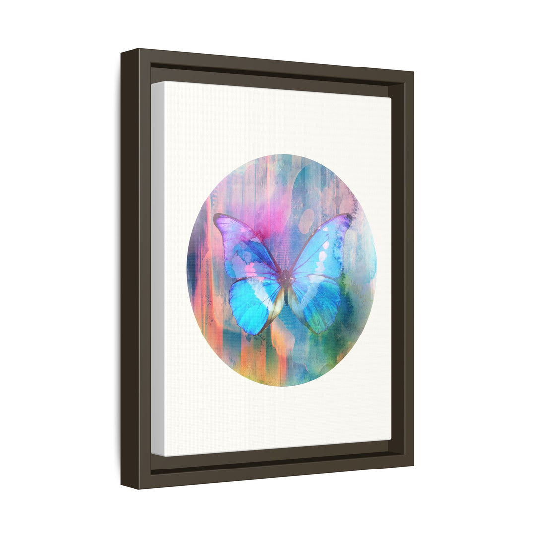Canvas Wall Art - Sustainably Made Framed Wall Décor - Electric Blue Butterfly