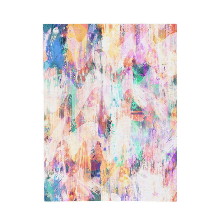Luxury Velveteen Plush Blanket - Abstract Garden - Cozy & Soft- Cozy & Soft