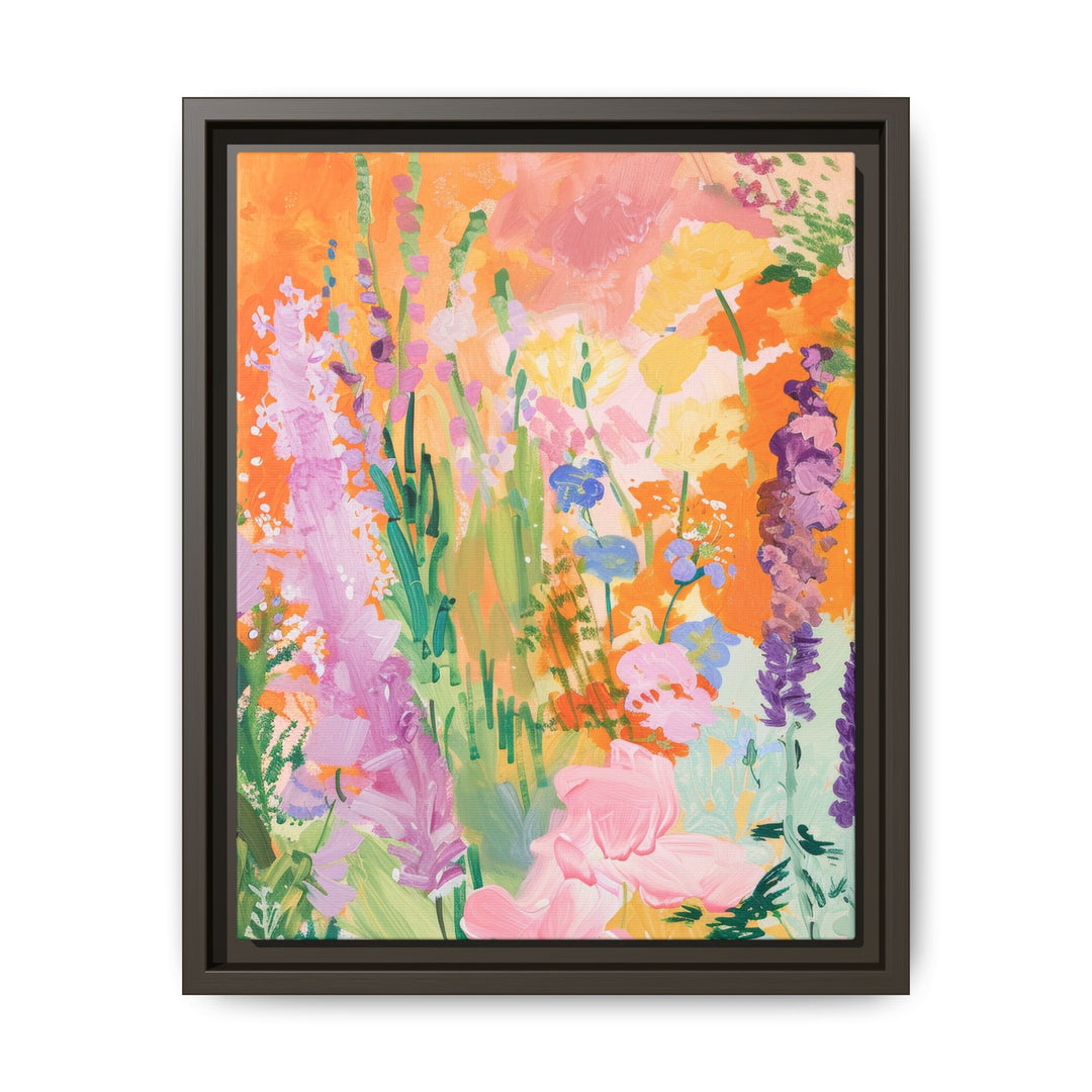 Canvas Wall Art - Sustainably Made Framed Wall Art - Bright Garden