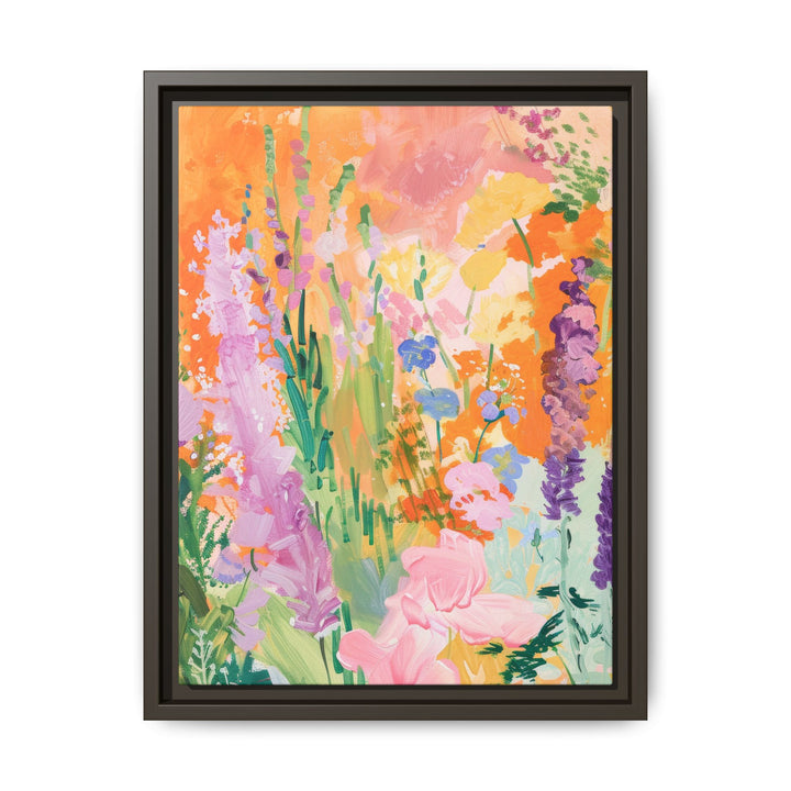 Canvas Wall Art - Sustainably Made Framed Wall Art - Bright Garden