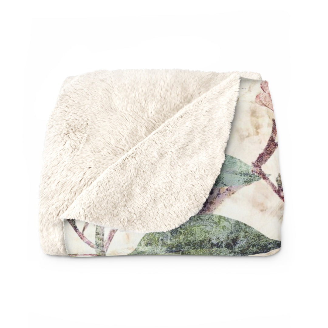 Sherpa Fleece Blanket - Faded Garden