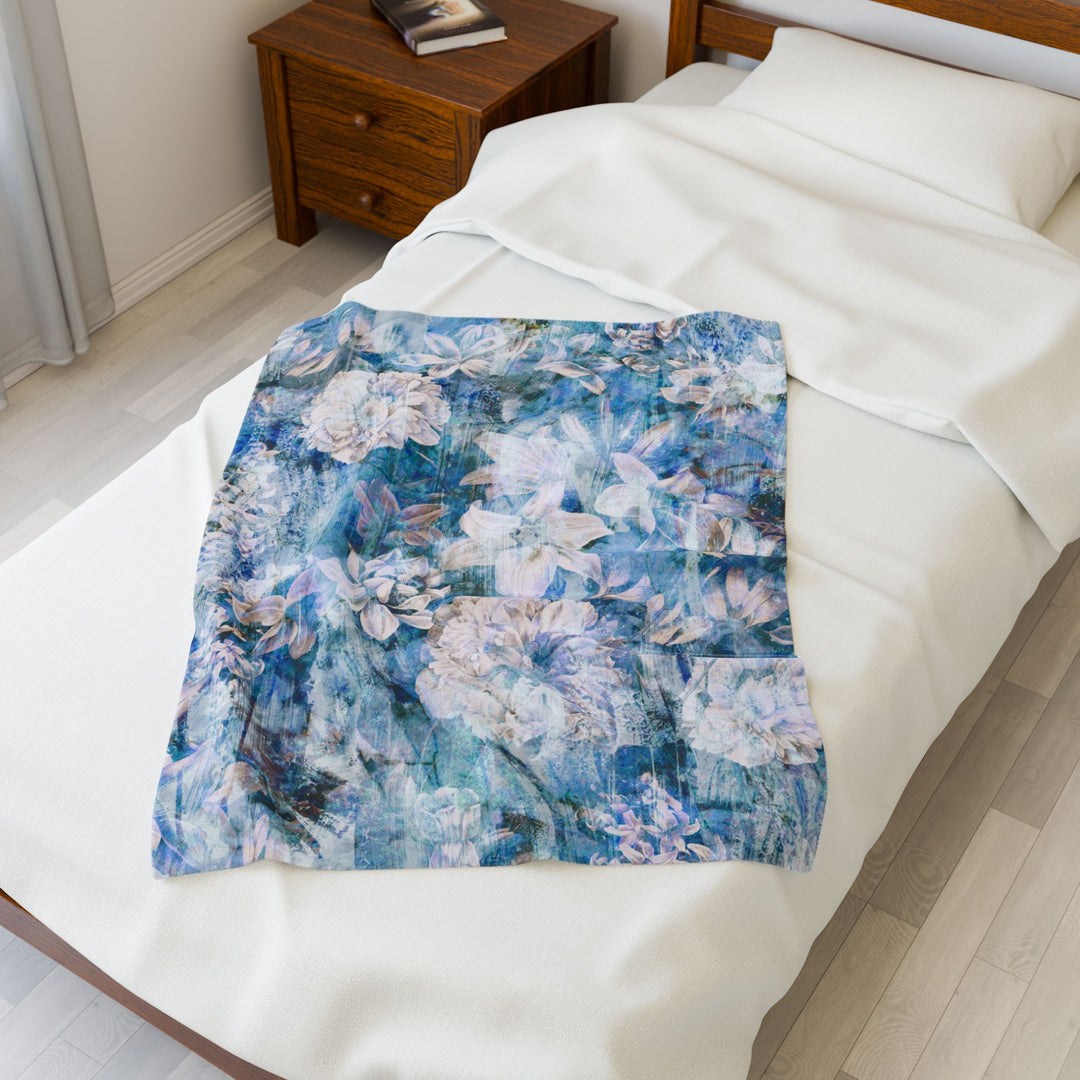 Luxury Velveteen Plush Blanket - Jasmine Evening- Cozy & Soft