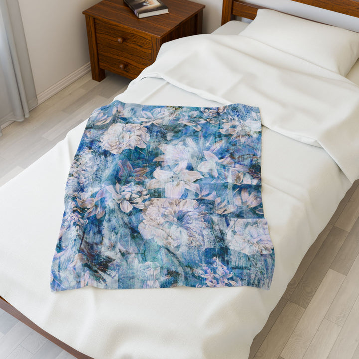 Luxury Velveteen Plush Blanket - Jasmine Evening- Cozy & Soft
