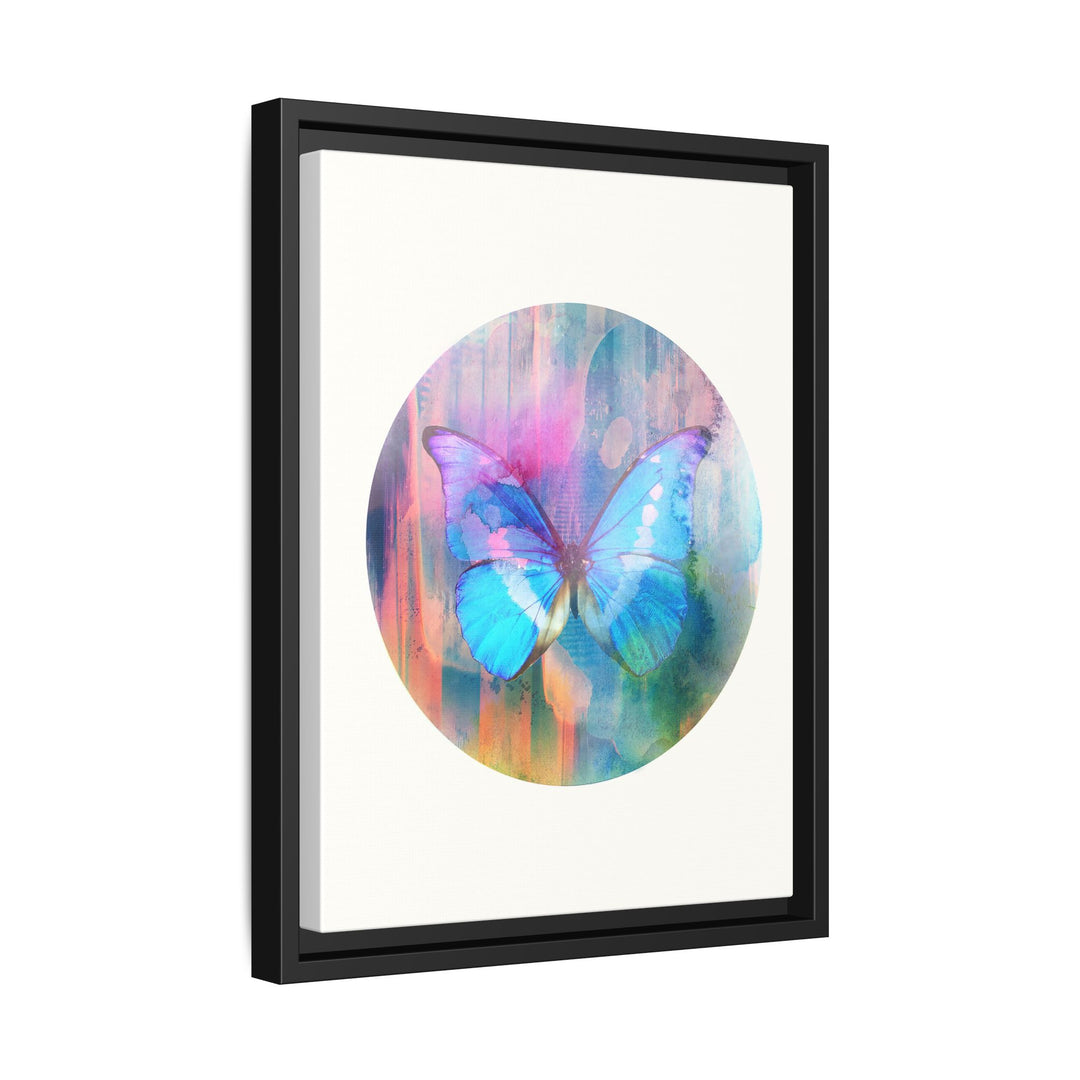 Canvas Wall Art - Sustainably Made Framed Wall Décor - Electric Blue Butterfly