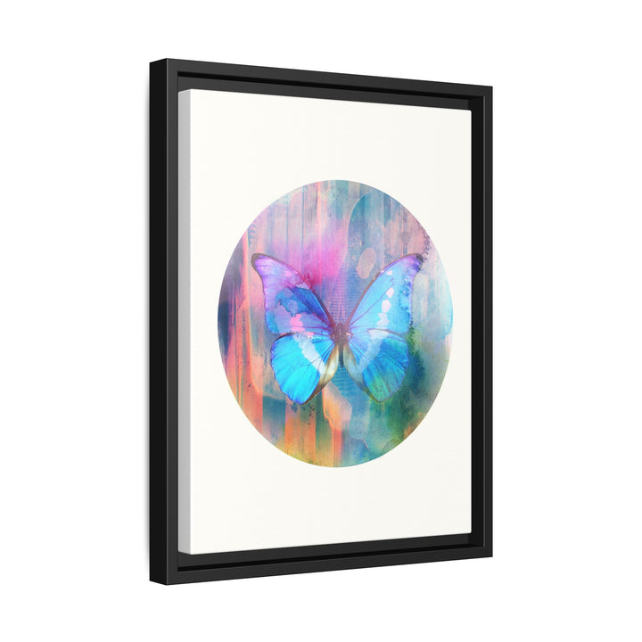 Canvas Wall Art - Sustainably Made Framed Wall Décor - Electric Blue Butterfly