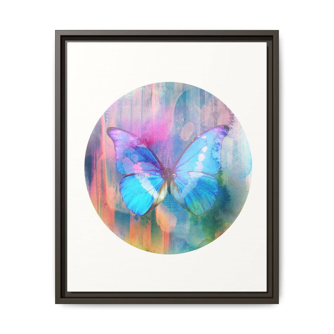 Canvas Wall Art - Sustainably Made Framed Wall Décor - Electric Blue Butterfly