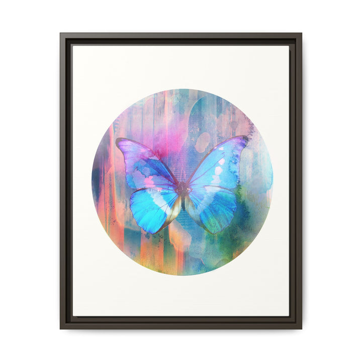 Canvas Wall Art - Sustainably Made Framed Wall Décor - Electric Blue Butterfly