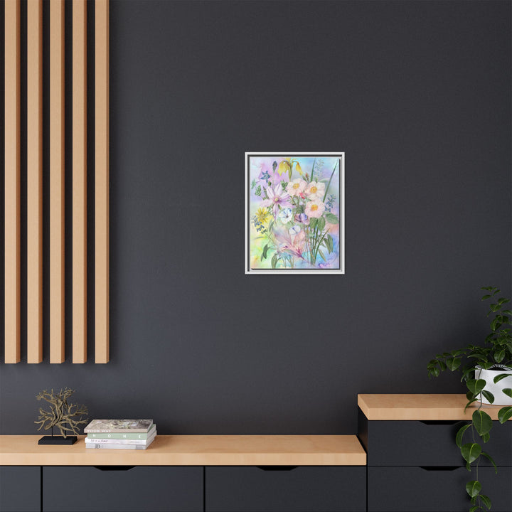 Canvas Wall Art - Sustainably Made Framed Wall Art - Wild Rose Garden