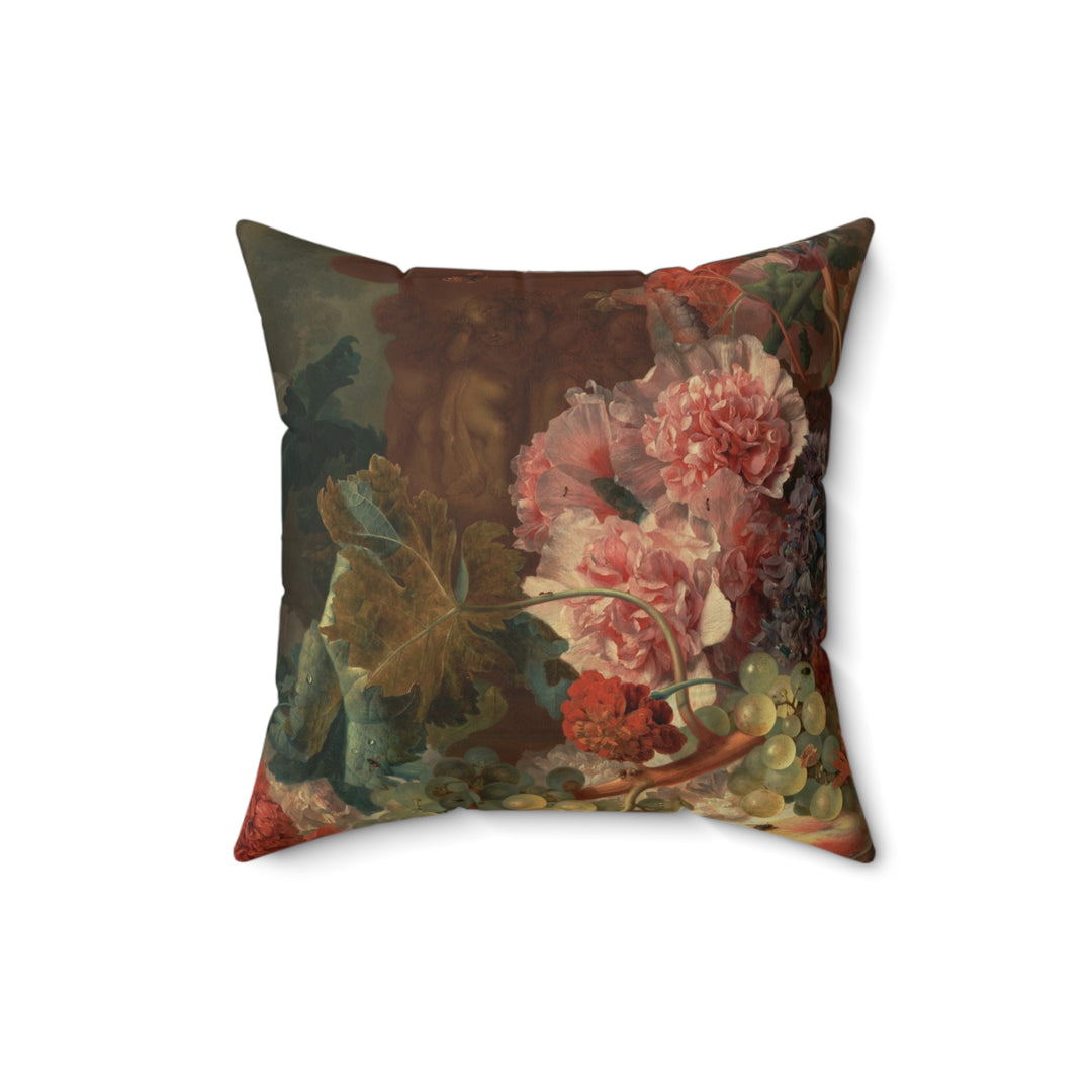Luxury Faux Suede Pillow - Flower Still Life
