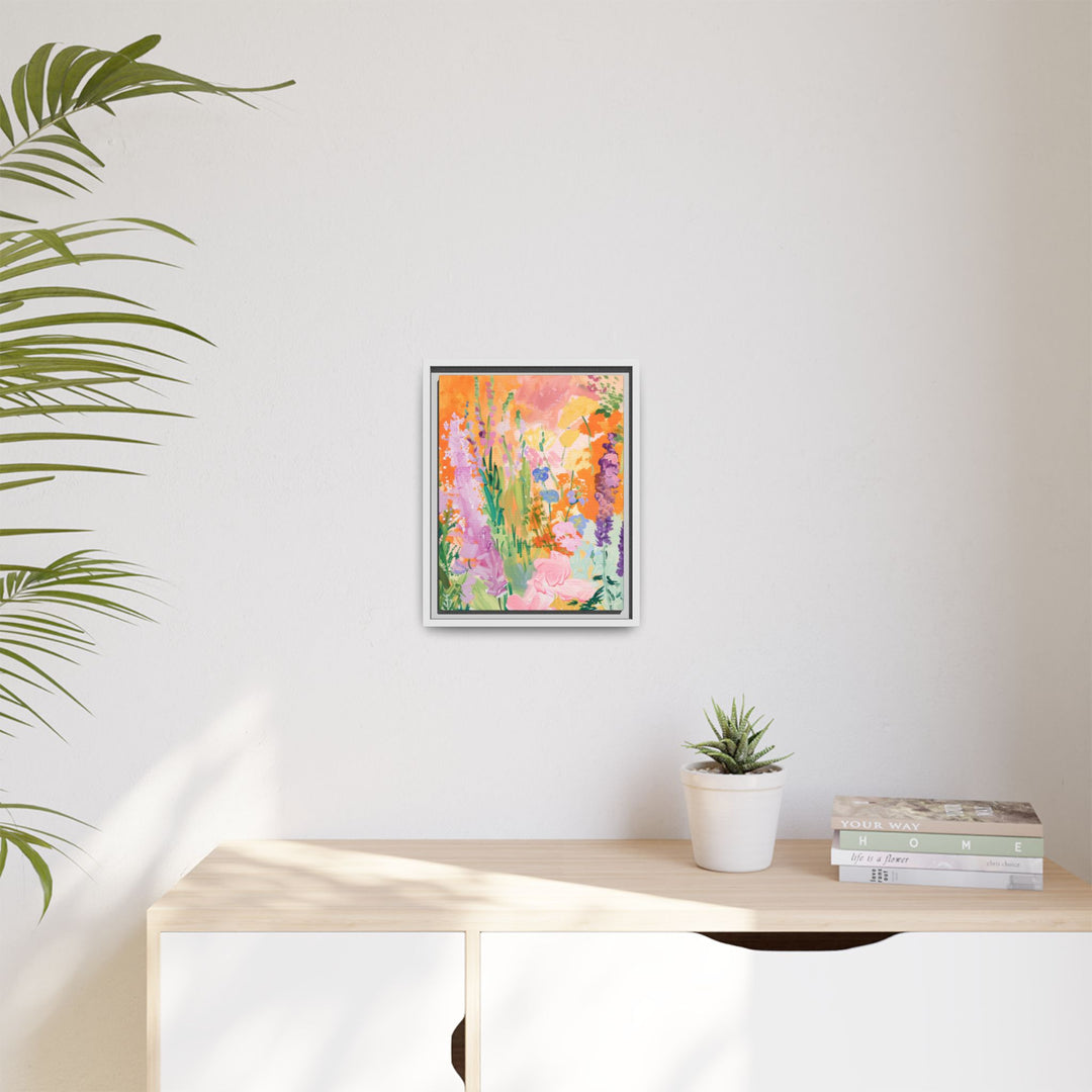 Canvas Wall Art - Sustainably Made Framed Wall Art - Bright Garden