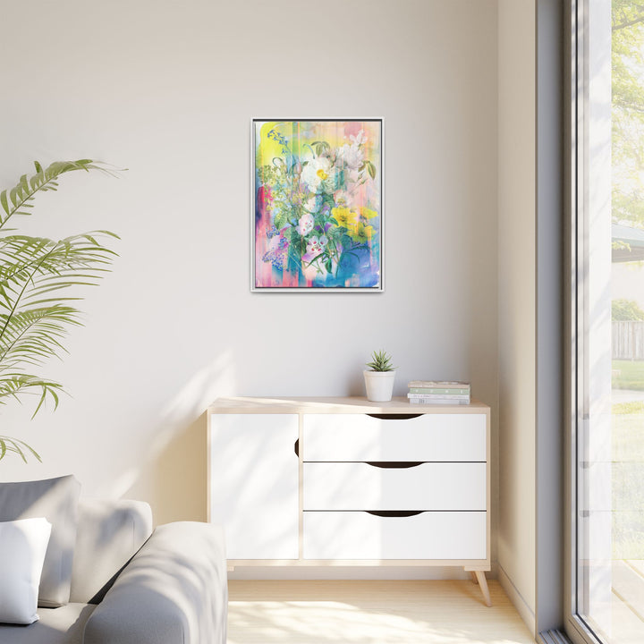 Canvas Wall Art - Sustainably Made Framed Wall Art - Electric Garden